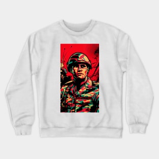 Retro soldier pop art Crewneck Sweatshirt